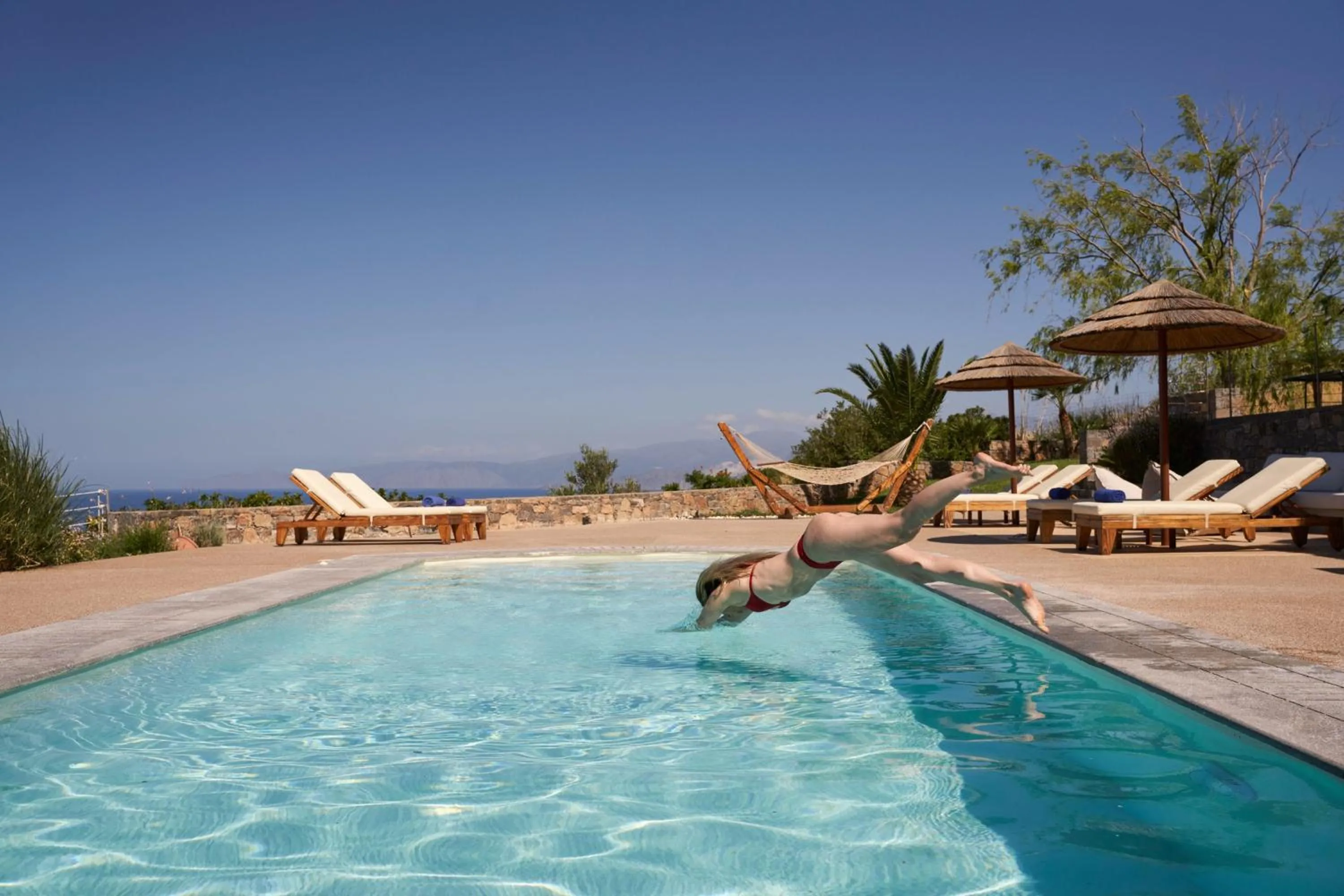 Swimming pool in Elounda White Pearl Villa