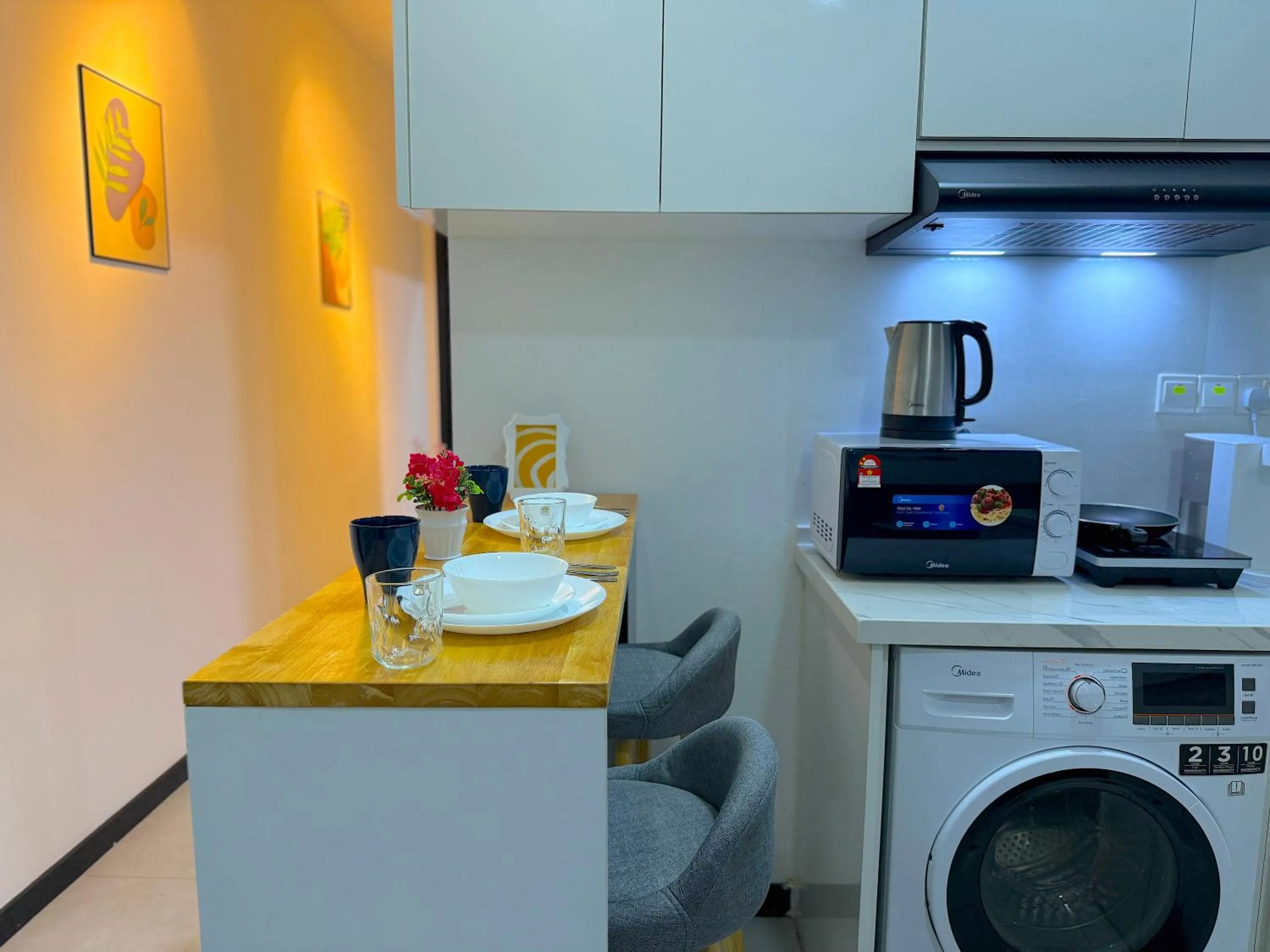 Kitchen or kitchenette in Neu Suites By Serenity Homes Near Gleneagles, KLCC & LRT