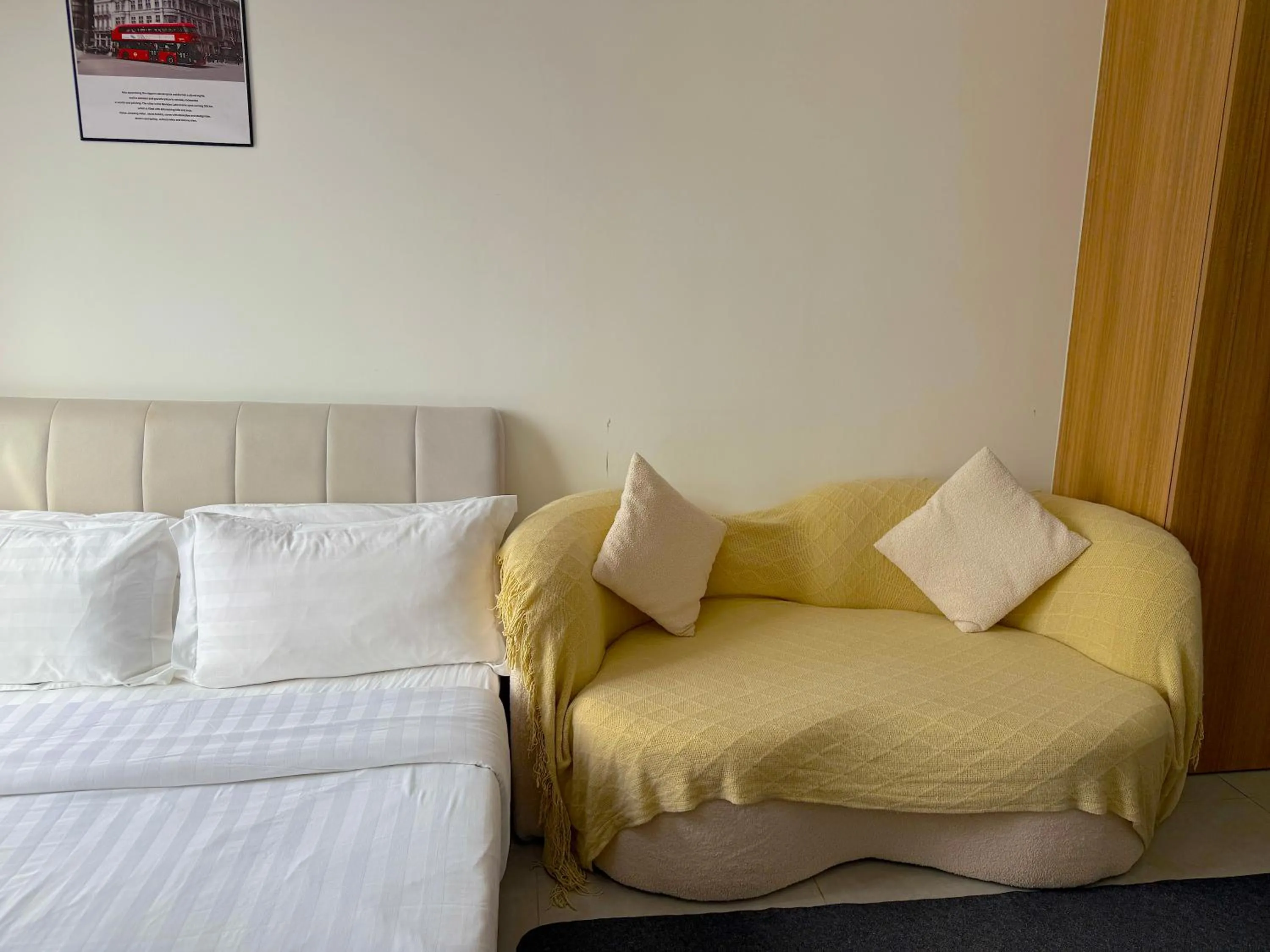 Seating area, Bed in Neu Suites By Serenity Homes Near Gleneagles, KLCC & LRT