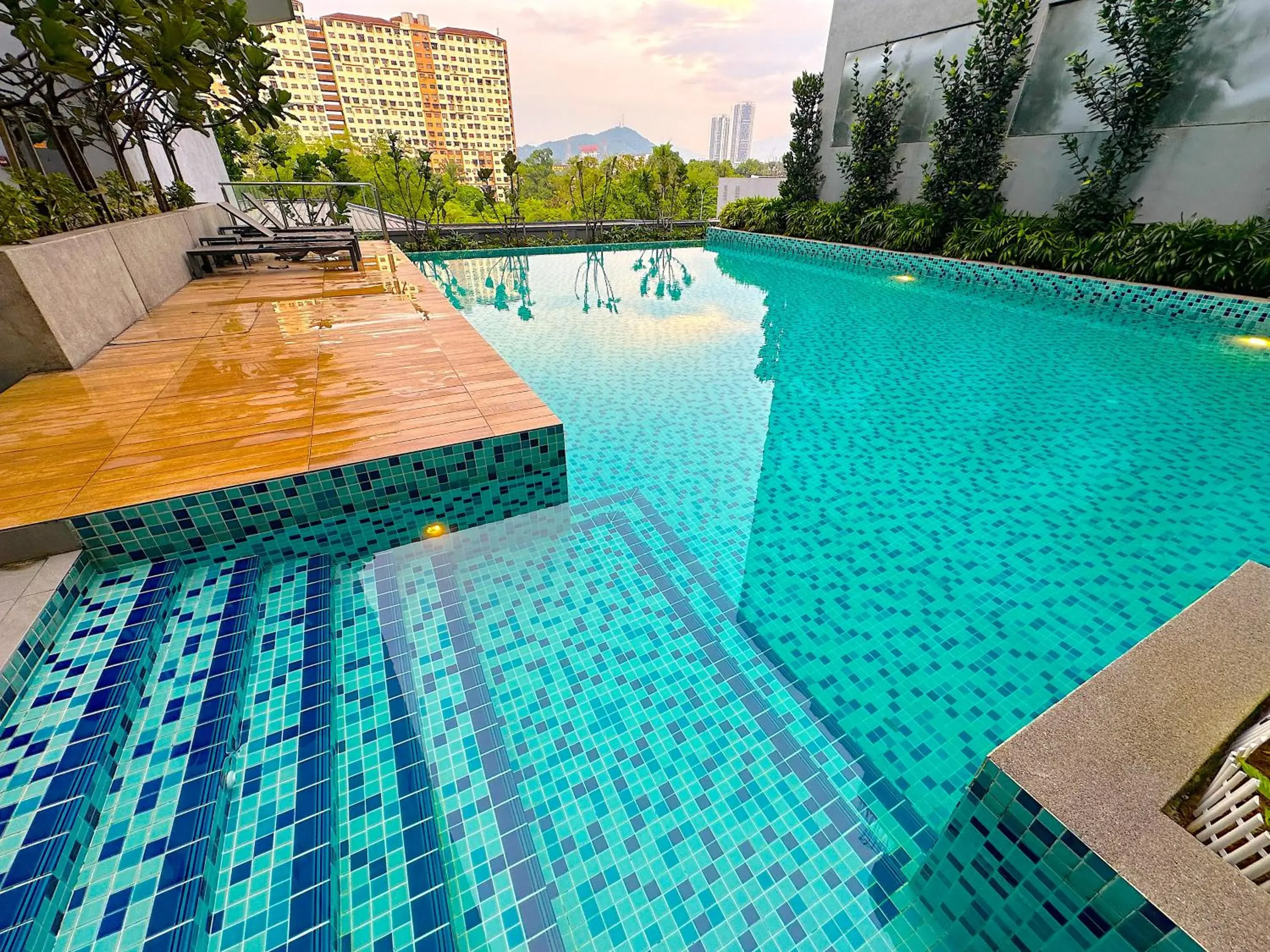 Pool view in Neu Suites By Serenity Homes Near Gleneagles, KLCC & LRT Pool view in Neu Suites By Serenity Homes Near Gleneagles, KLCC & LRT