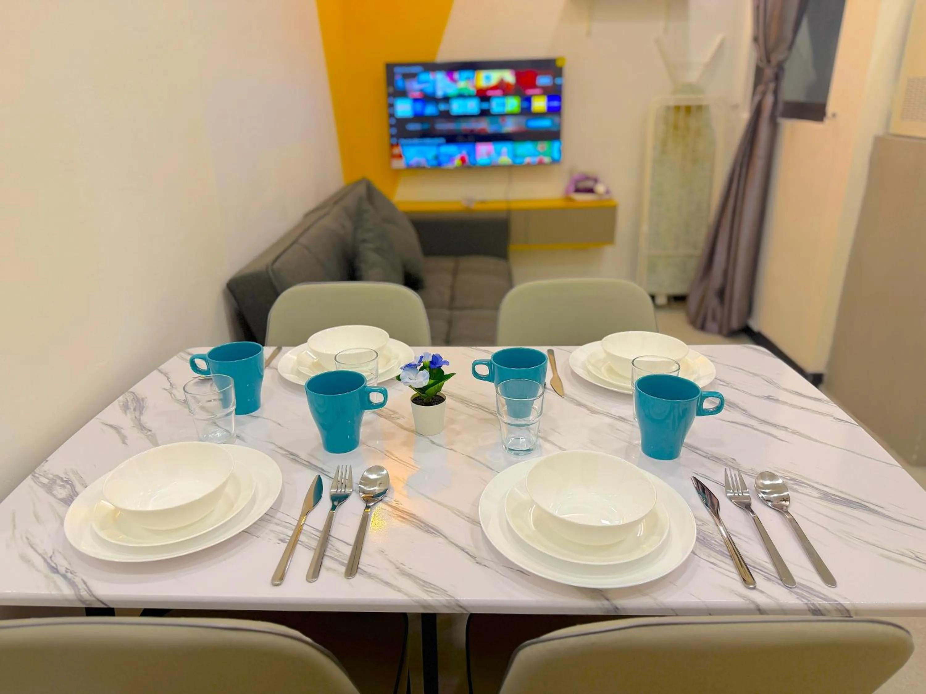 Dining area in Neu Suites By Serenity Homes Near Gleneagles, KLCC & LRT