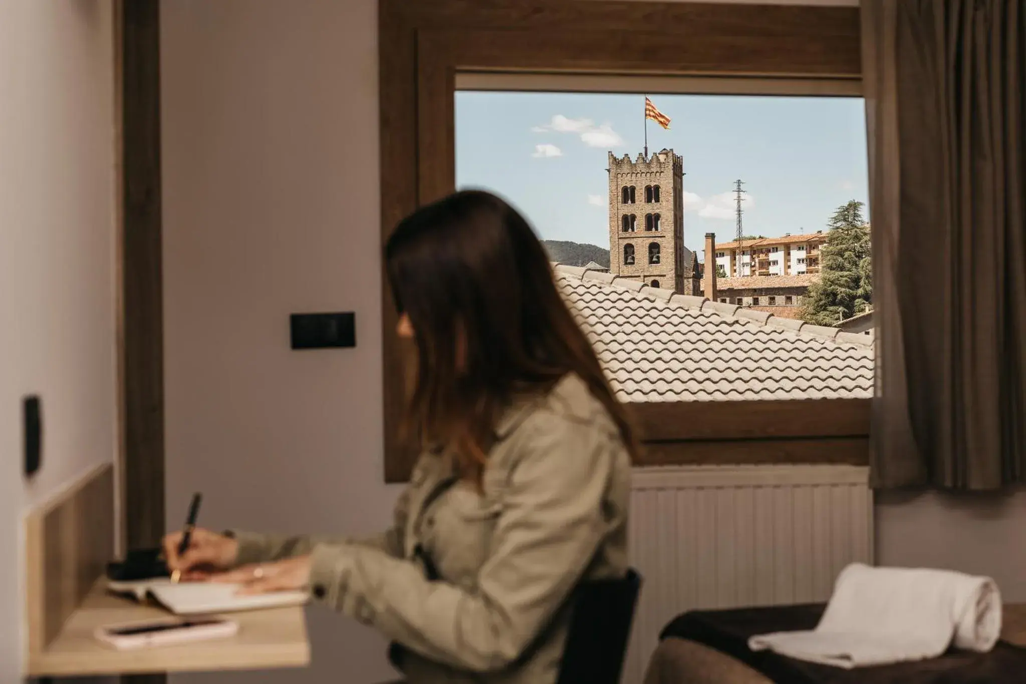 Twin Room with City View in La Trobada Hotel Sport Twin Room with City View in La Trobada Hotel Sport