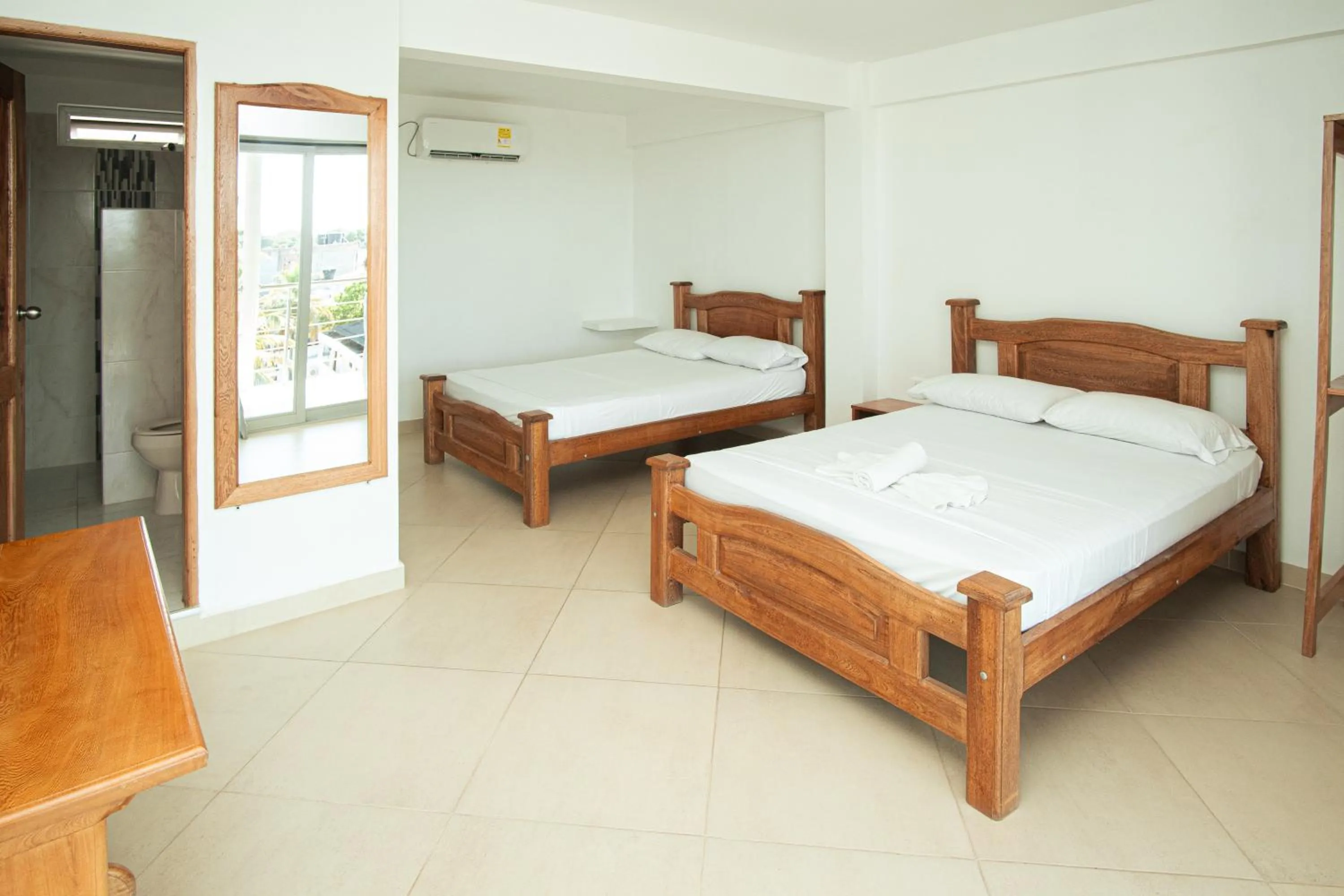 Bed in Hotel Caribe Coveñas