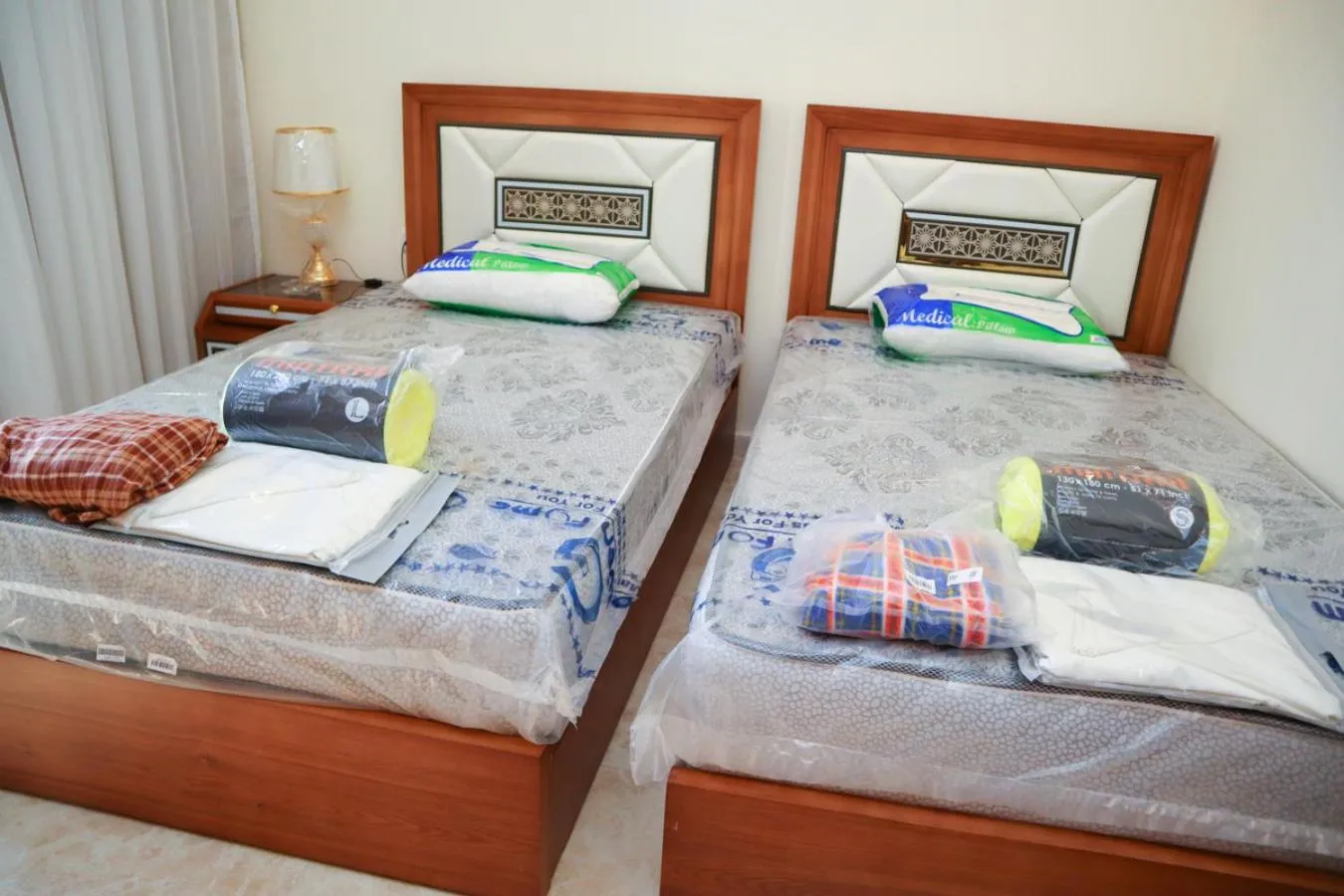 Bed in Hostgool Beach Chalets Mirage bay resort & aqua park