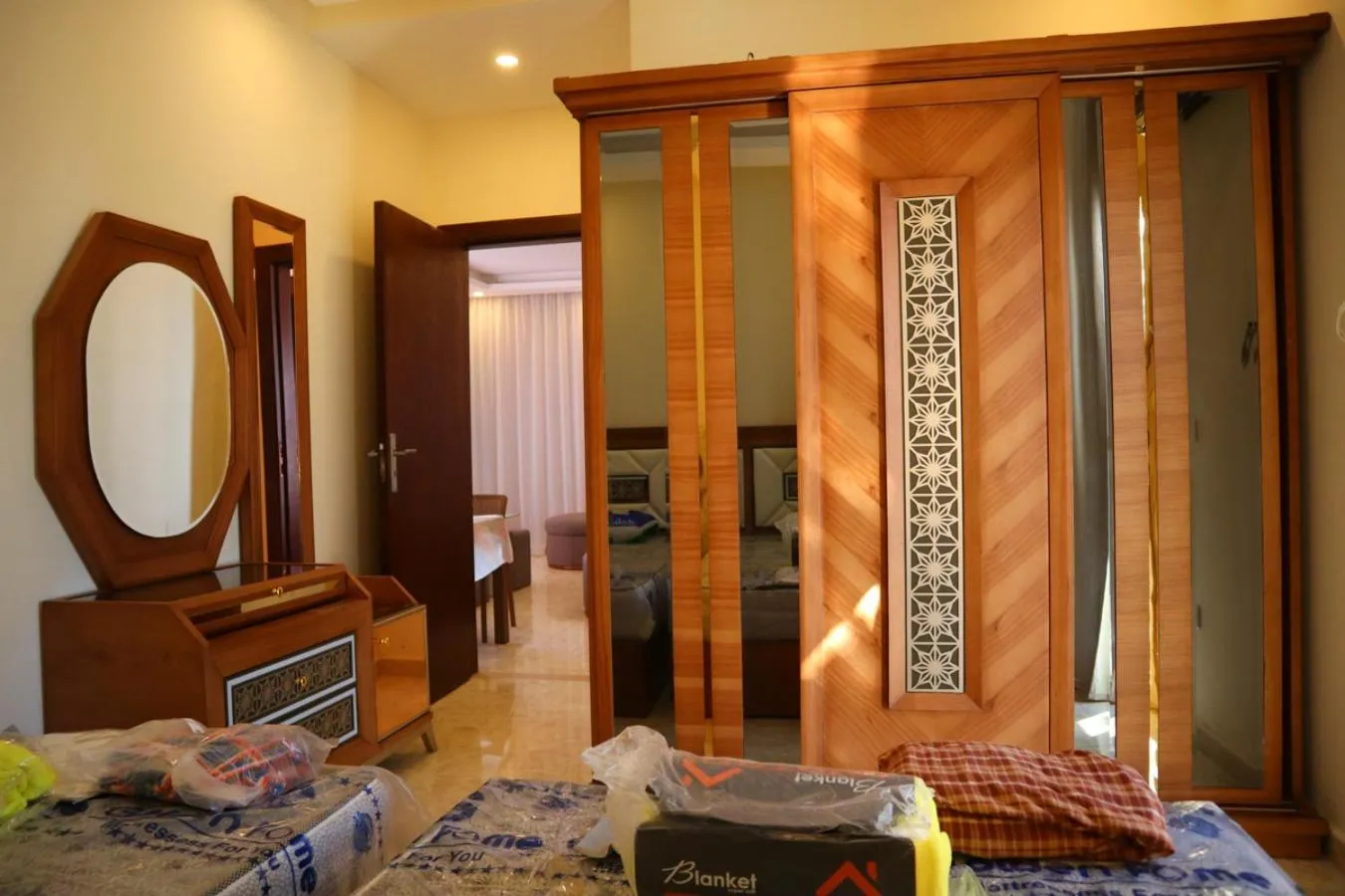 Photo of the whole room, Bed in Hostgool Beach Chalets Mirage bay resort & aqua park