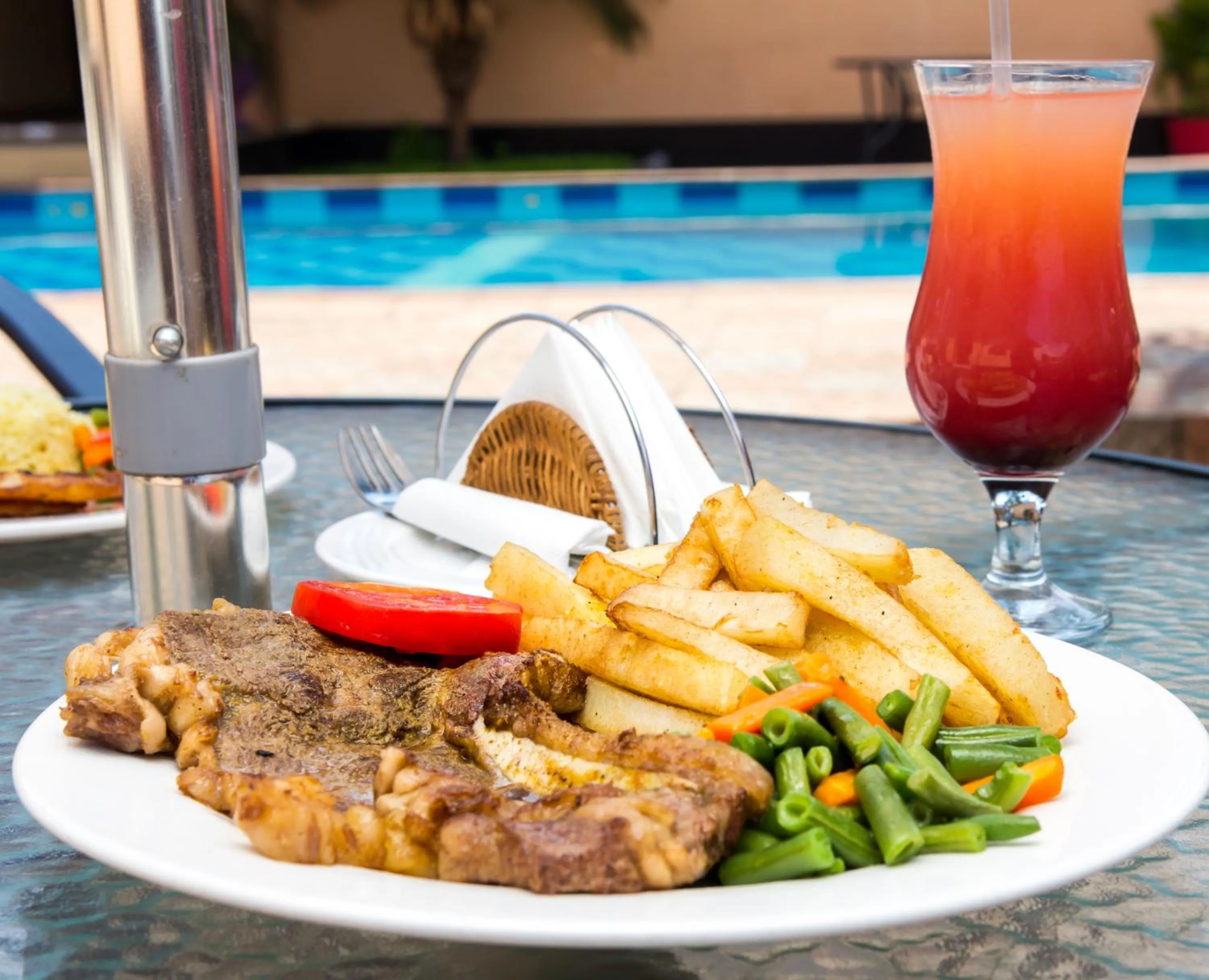 Swimming pool in Mika Lodge