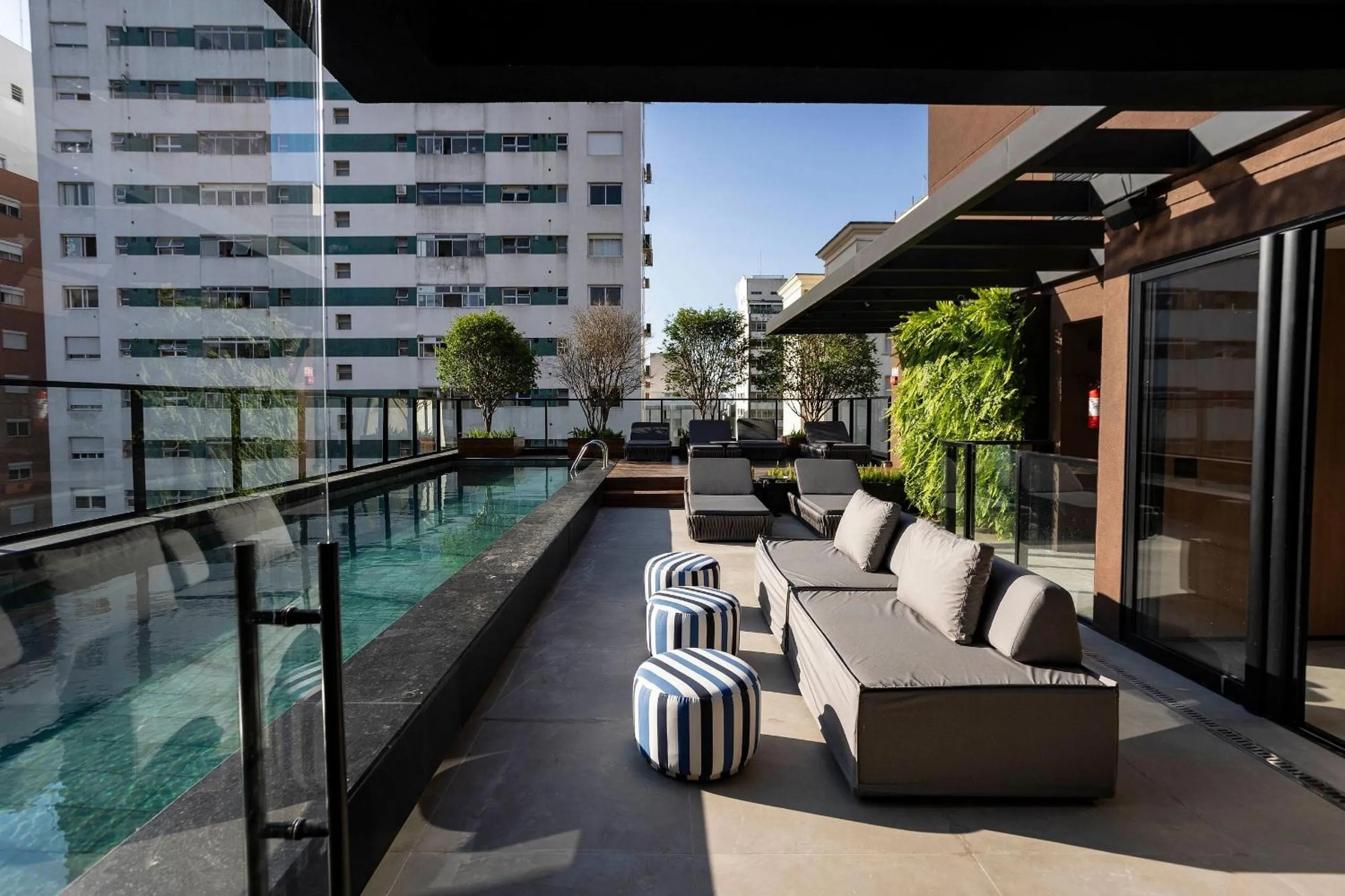 Pool view in HIT Itaim