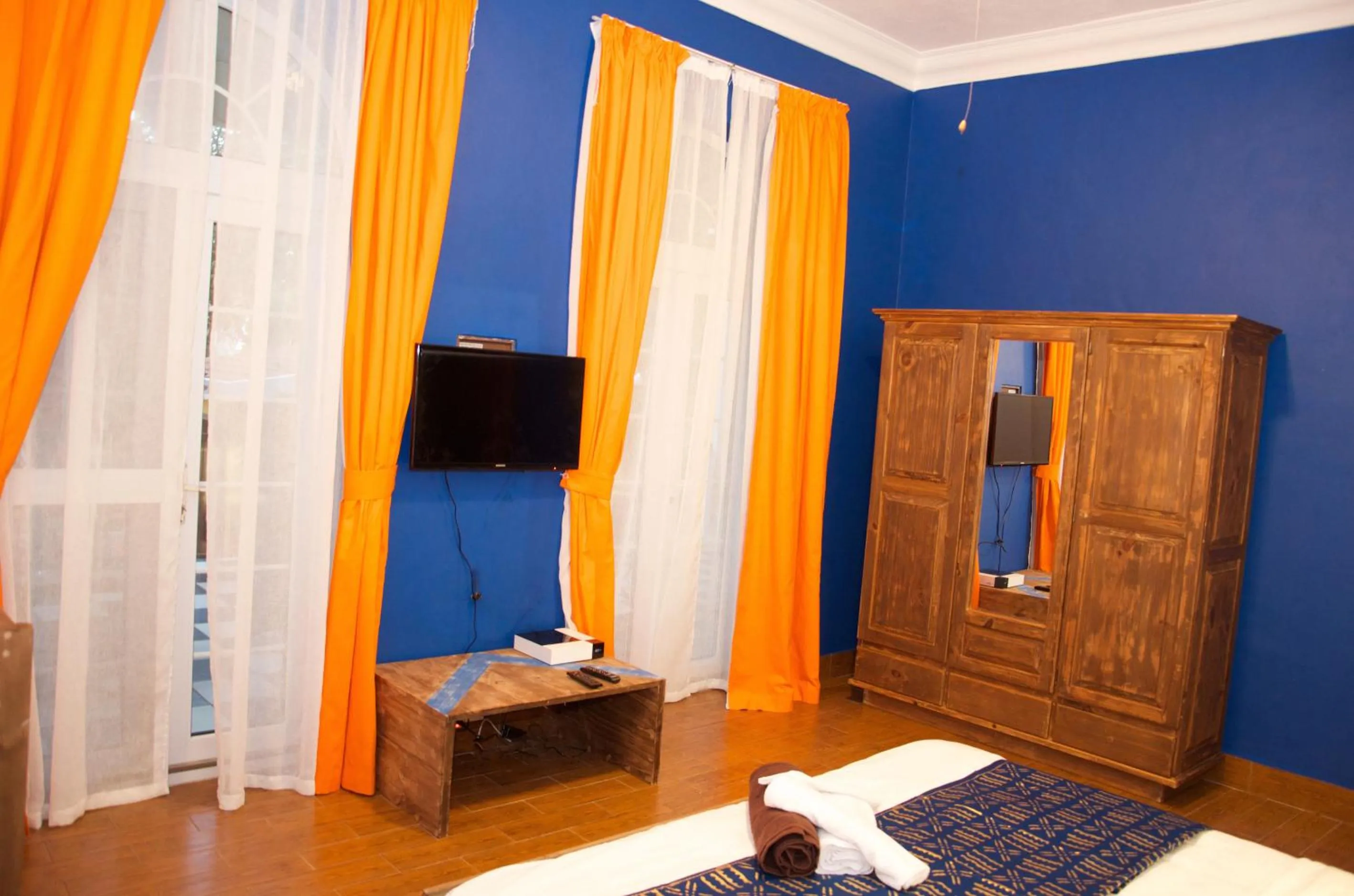 Decorative detail, Bed in Villa Anakao Mauritius