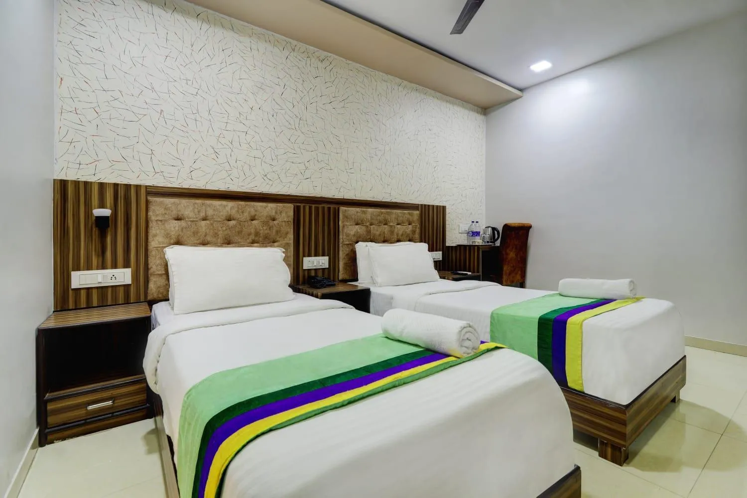 Bed in Hotel New Blue Sapphire Residency
