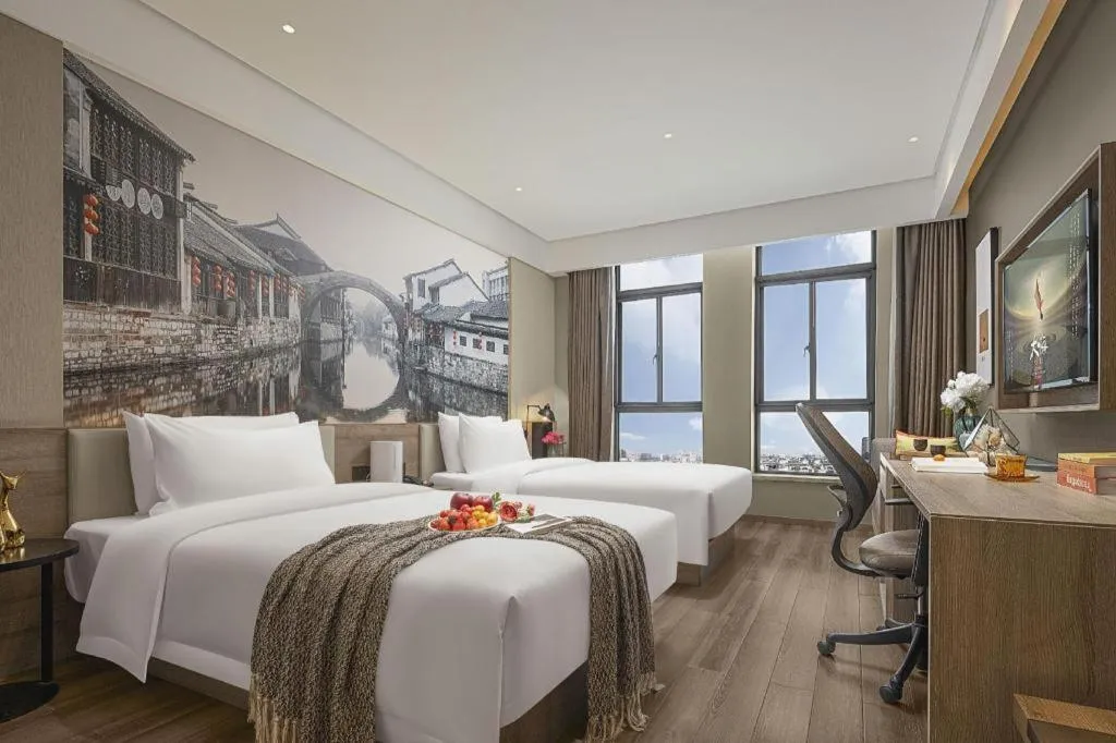 Bed in Atour Hotel Huzhou Changxing Changhai Road