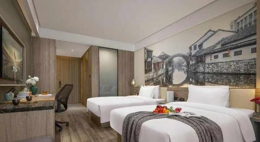 Bed in Atour Hotel Huzhou Changxing Changhai Road