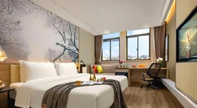Bed in Atour Hotel Huzhou Changxing Changhai Road