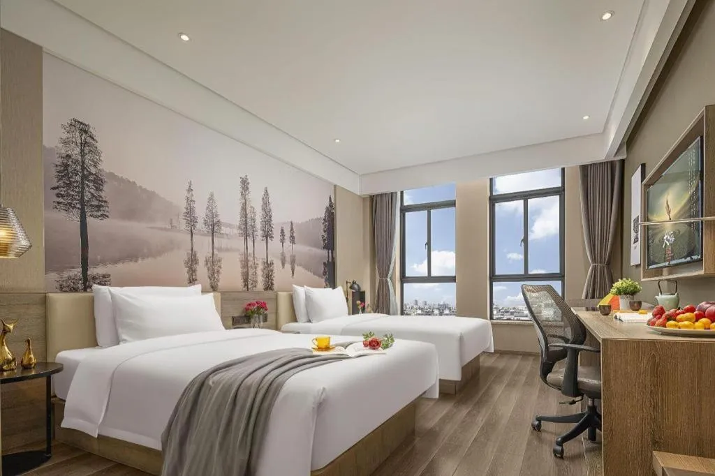 Bed in Atour Hotel Huzhou Changxing Changhai Road