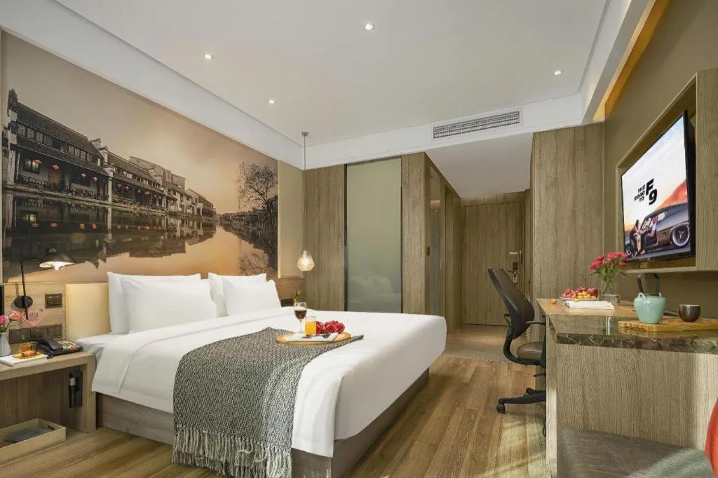 Bed in Atour Hotel Huzhou Changxing Changhai Road