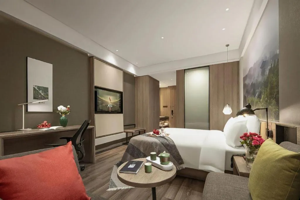 Bed in Atour Hotel Huzhou Changxing Changhai Road