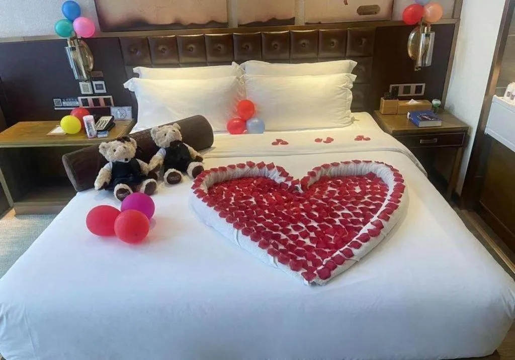 Bed in James Joyce Coffetel Shijiazhuang Wanda Plaza Tangu Metro Station