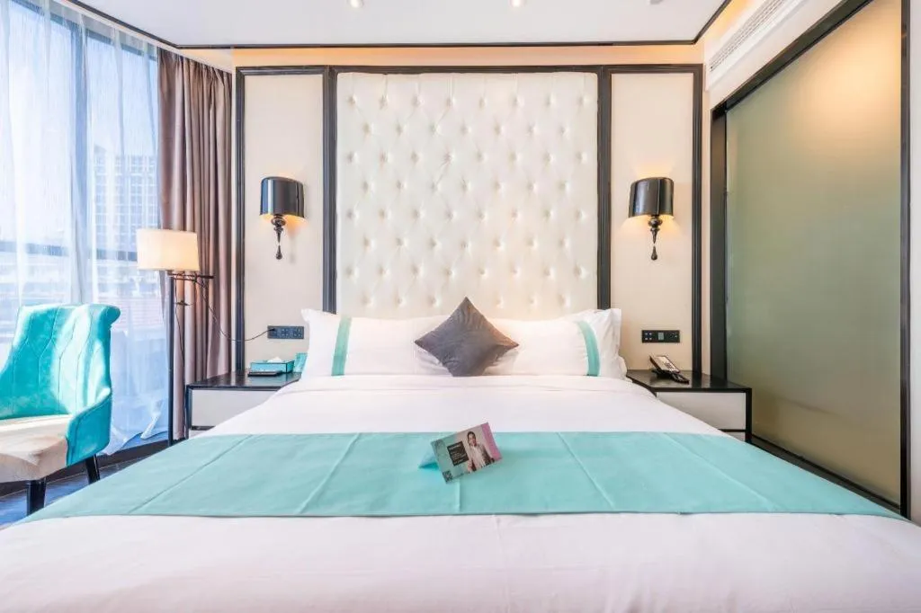 Bed in Xana Hotelle Nanchang Tengwang Pavilion Qingshan Road Metro Station