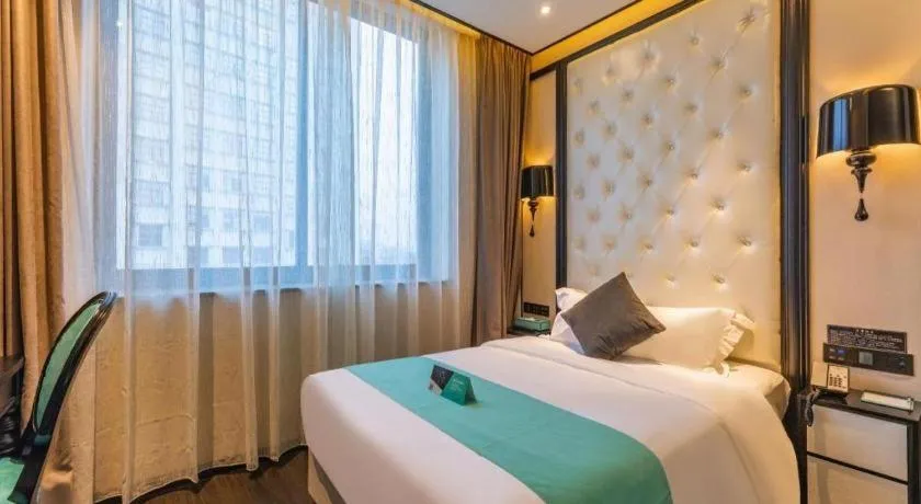 Bed in Xana Hotelle Nanchang Tengwang Pavilion Qingshan Road Metro Station