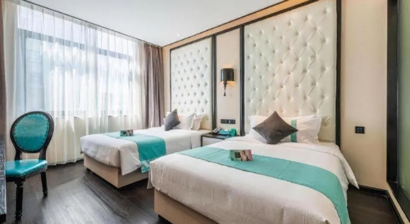 Bed in Xana Hotelle Nanchang Tengwang Pavilion Qingshan Road Metro Station