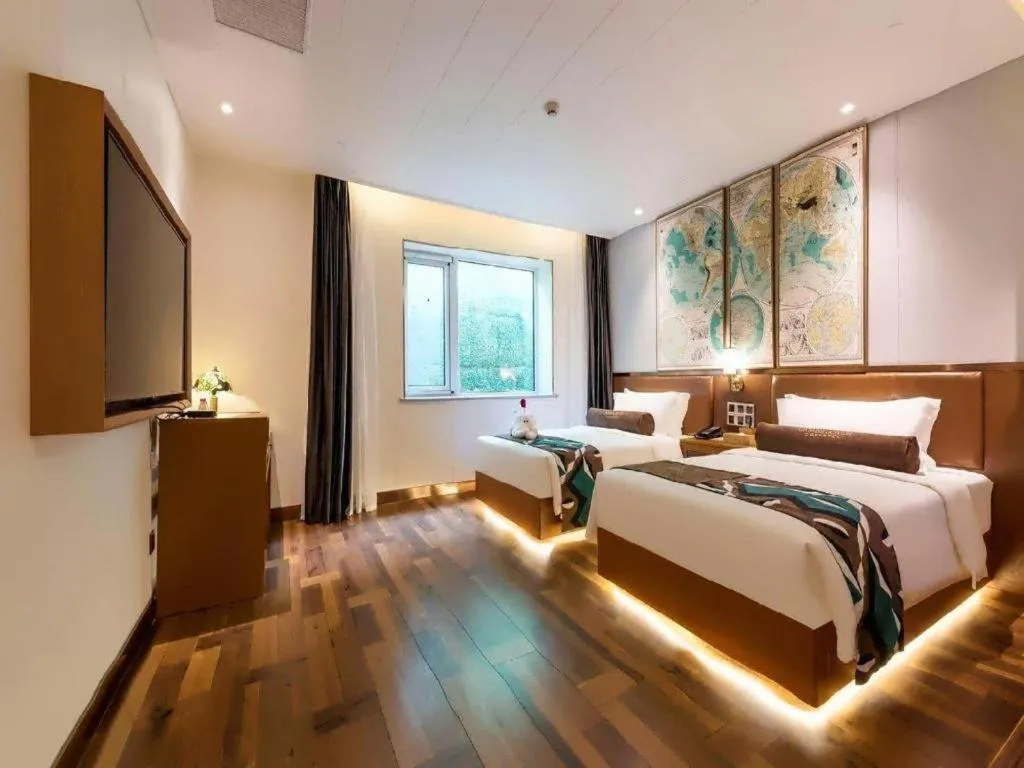 Bed in James Joyce Coffetel Anyang Railway Station Wenfeng Avenue Yinxu Scenic Spot