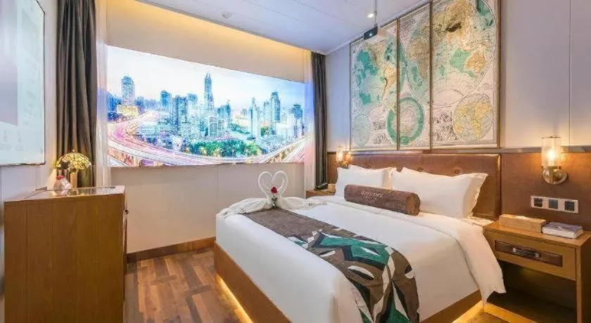 Bed in James Joyce Coffetel Anyang Railway Station Wenfeng Avenue Yinxu Scenic Spot