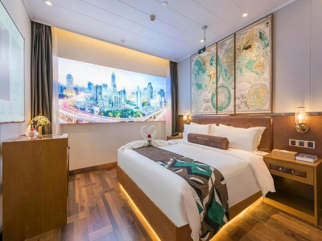 Bed in James Joyce Coffetel Anyang Railway Station Wenfeng Avenue Yinxu Scenic Spot