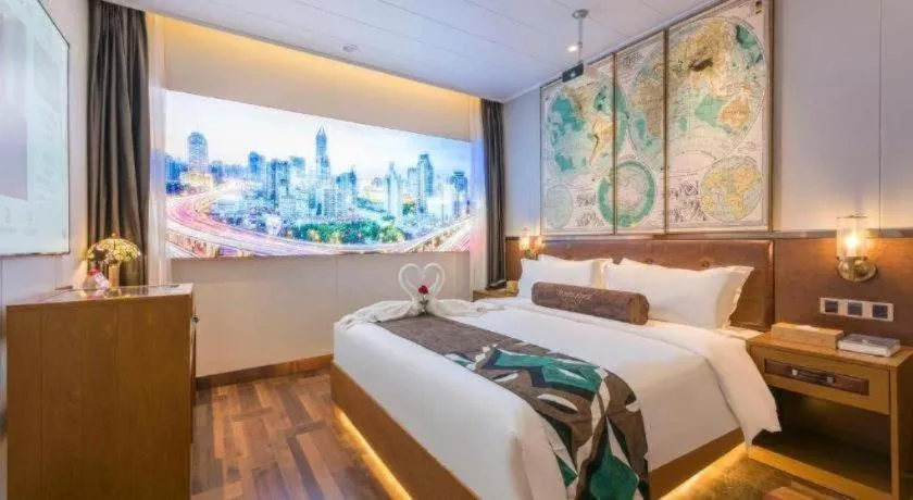 Bed in James Joyce Coffetel Anyang Railway Station Wenfeng Avenue Yinxu Scenic Spot