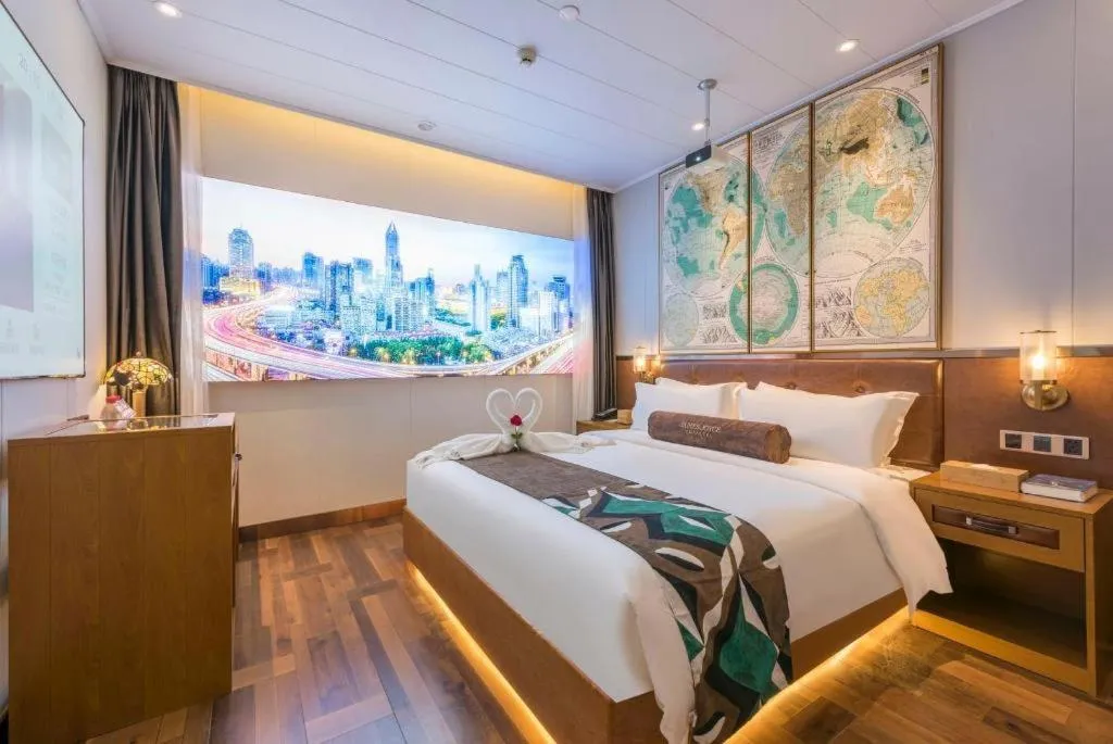 Bed in James Joyce Coffetel Anyang Railway Station Wenfeng Avenue Yinxu Scenic Spot