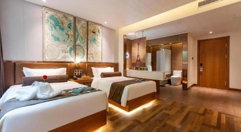 Bed in James Joyce Coffetel Anyang Railway Station Wenfeng Avenue Yinxu Scenic Spot