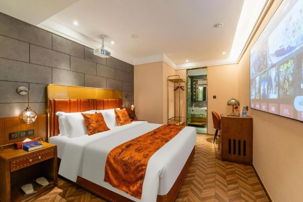 Bed in James Joyce Coffetel Tianjin Railway Station