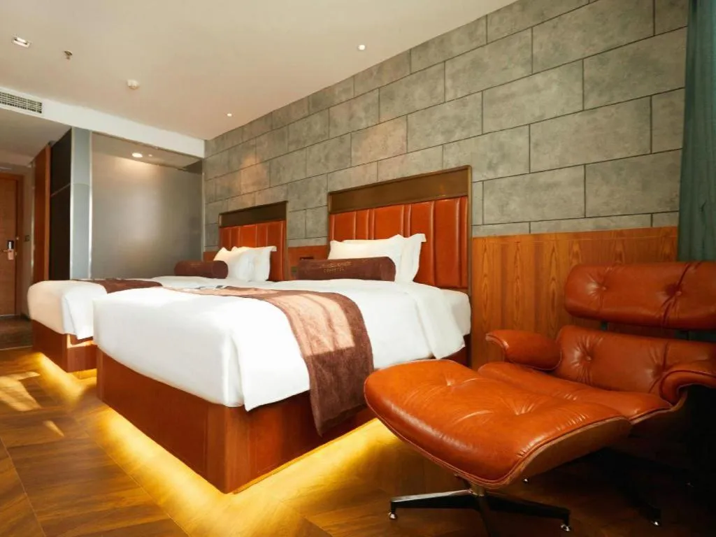 Bed in James Joyce Coffetel Tianjin Railway Station