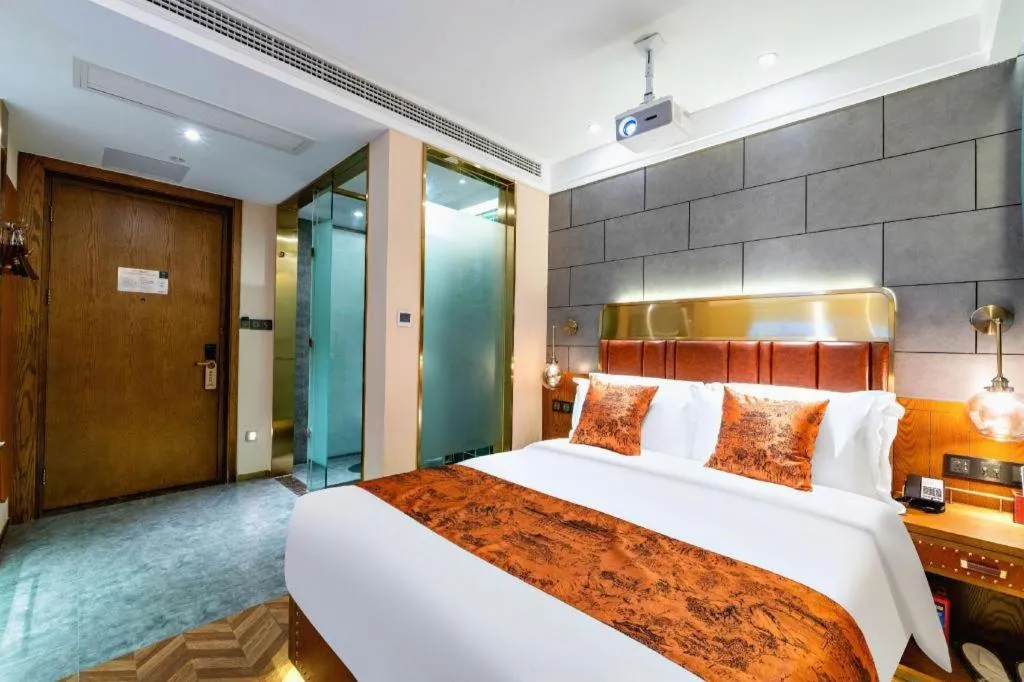 Bed in James Joyce Coffetel Tianjin Railway Station