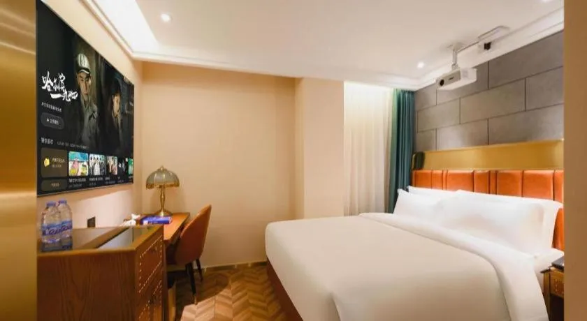 Bed in James Joyce Coffetel Tianjin Railway Station