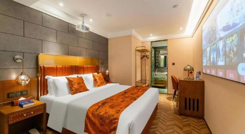 Bed in James Joyce Coffetel Tianjin Railway Station