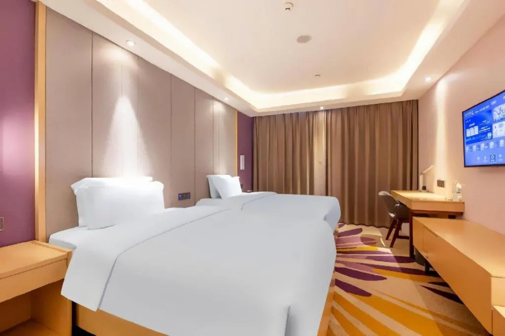 Bed in Lavande Hotels Jinzhong Youjian Pingyao