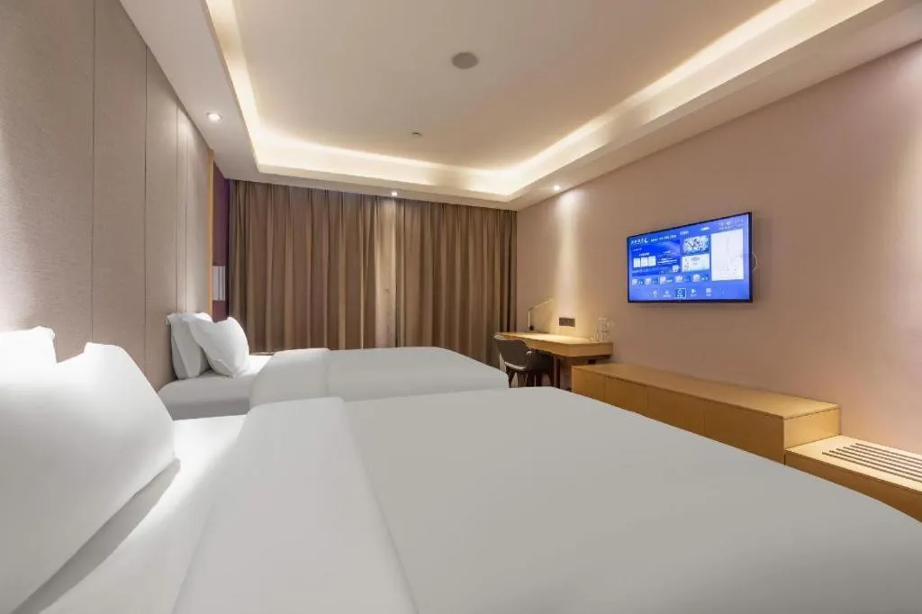 Bed in Lavande Hotels Jinzhong Youjian Pingyao