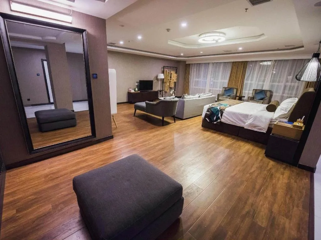 Bed in James Joyce Coffetel Jilin Railway Station Fortune Plaza