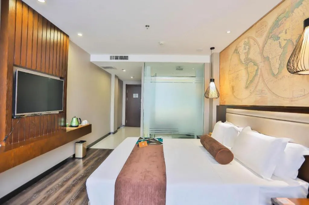 Bed in James Joyce Coffetel Jilin Railway Station Fortune Plaza