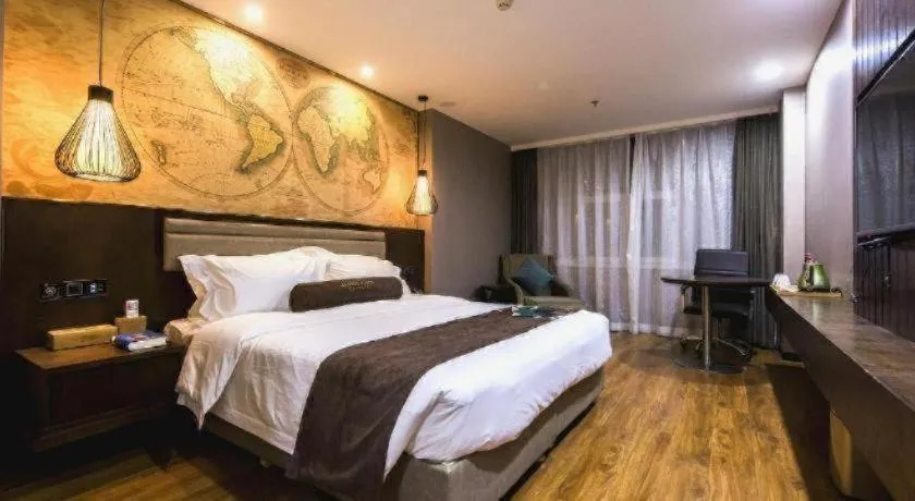 Bed in James Joyce Coffetel Jilin Railway Station Fortune Plaza