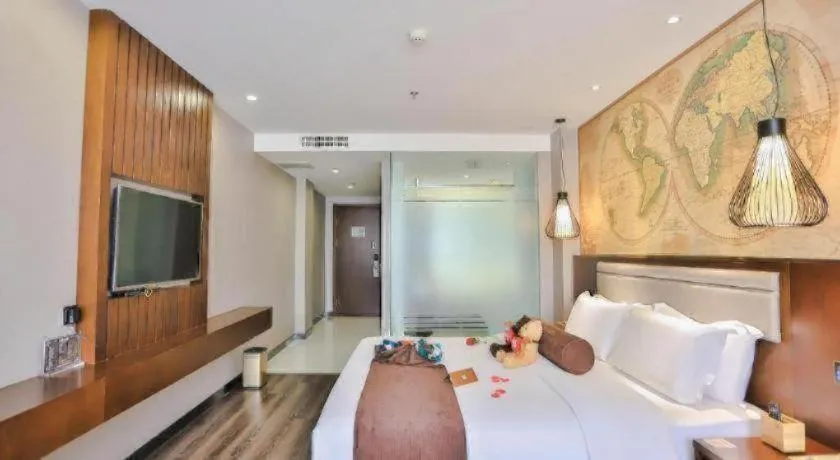 Bed in James Joyce Coffetel Jilin Railway Station Fortune Plaza