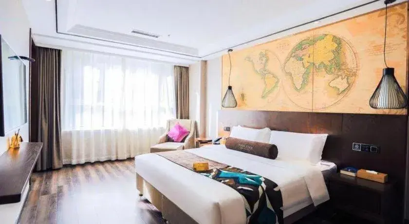 Bed in James Joyce Coffetel Jilin Railway Station Fortune Plaza Bed in James Joyce Coffetel Jilin Railway Station Fortune Plaza