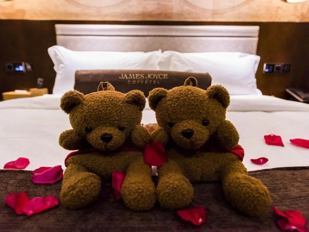 Bed in James Joyce Coffetel Jilin Railway Station Fortune Plaza