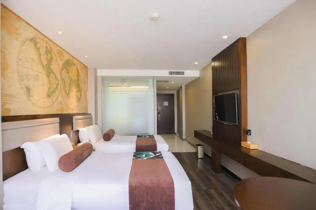 Bed in James Joyce Coffetel Jilin Railway Station Fortune Plaza