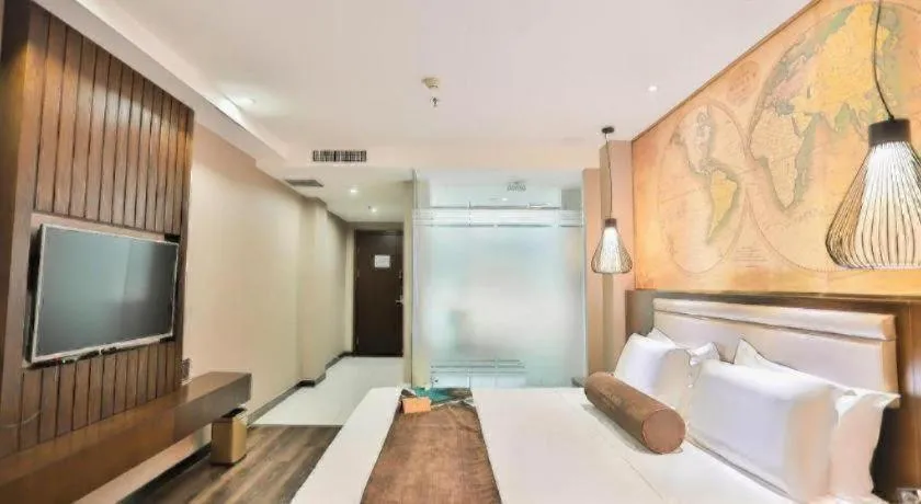 Bed in James Joyce Coffetel Jilin Railway Station Fortune Plaza