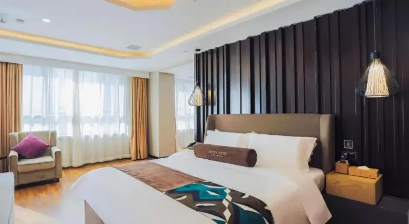 Bed in James Joyce Coffetel Jilin Railway Station Fortune Plaza Bed in James Joyce Coffetel Jilin Railway Station Fortune Plaza