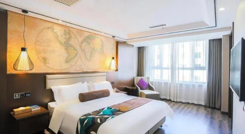 Bed in James Joyce Coffetel Jilin Railway Station Fortune Plaza Bed in James Joyce Coffetel Jilin Railway Station Fortune Plaza