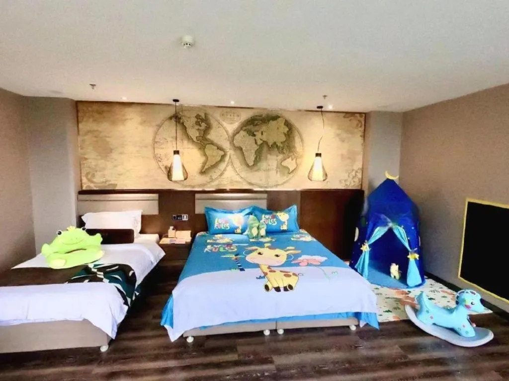 Bed in James Joyce Coffetel Jilin Railway Station Fortune Plaza