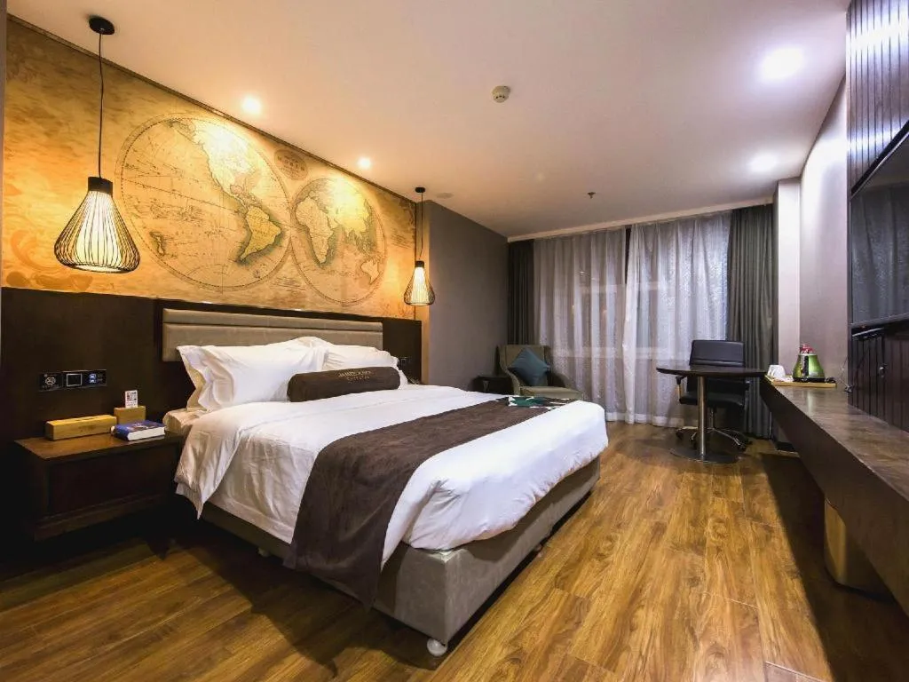 Bed in James Joyce Coffetel Jilin Railway Station Fortune Plaza