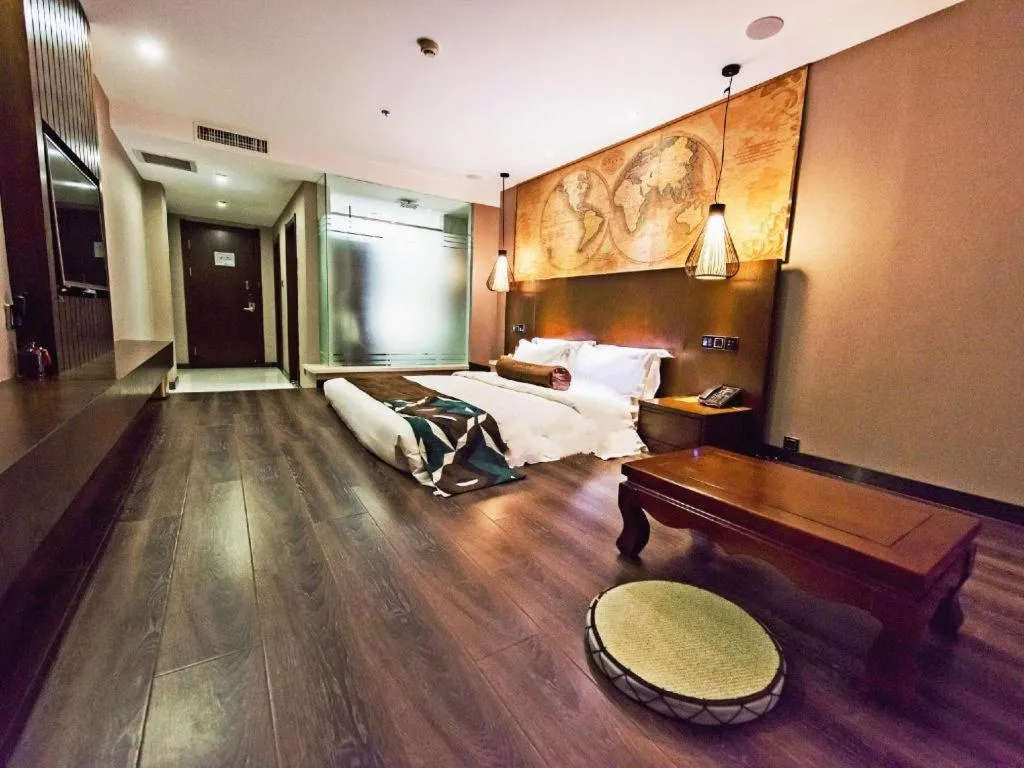 Bed in James Joyce Coffetel Jilin Railway Station Fortune Plaza