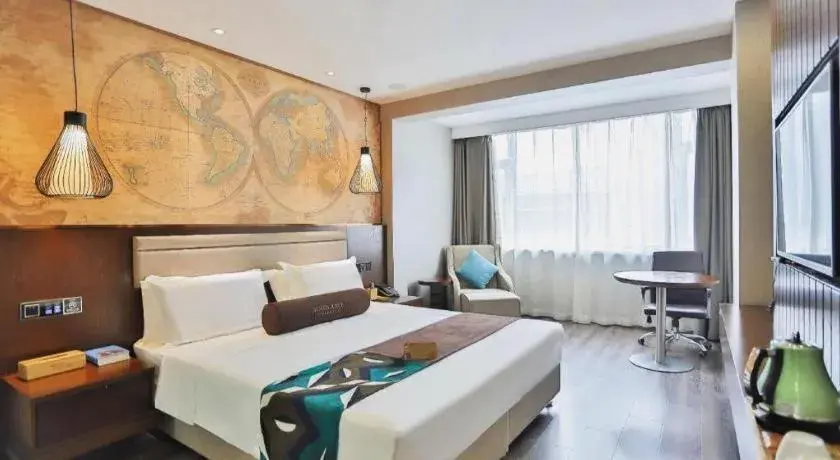 Bed in James Joyce Coffetel Jilin Railway Station Fortune Plaza Bed in James Joyce Coffetel Jilin Railway Station Fortune Plaza